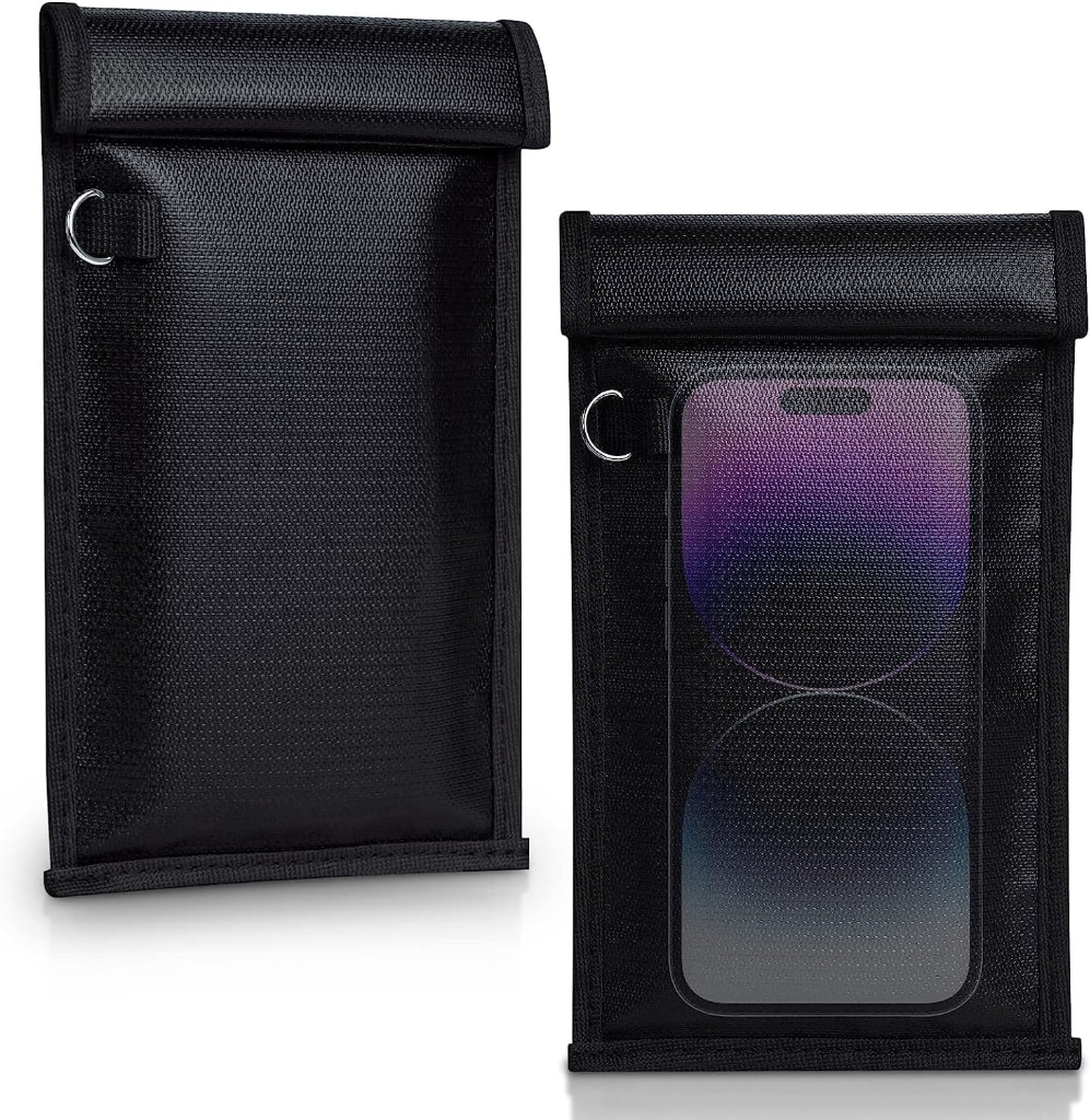 Simket 2-Pack Military Grade Faraday Bags for phones and key fobs