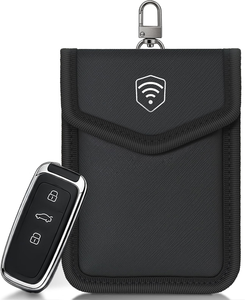 XIAODUN Faraday Pouch for Key Fob with 10-layer construction and metal clip